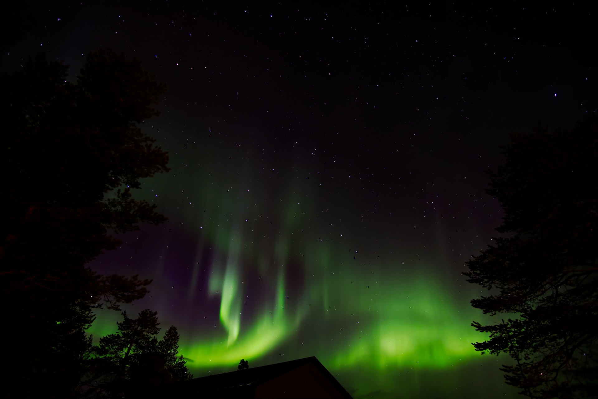 Beautiful aurora photographed by @nzws in Saariselkä, Finland